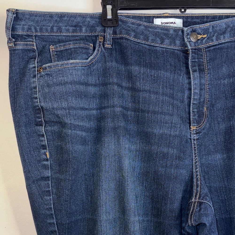 Sonoma Dark Blue Curvy Bootcut Jeans Women’s Plus Size 24W EUC #100 - Picture 6 of 13